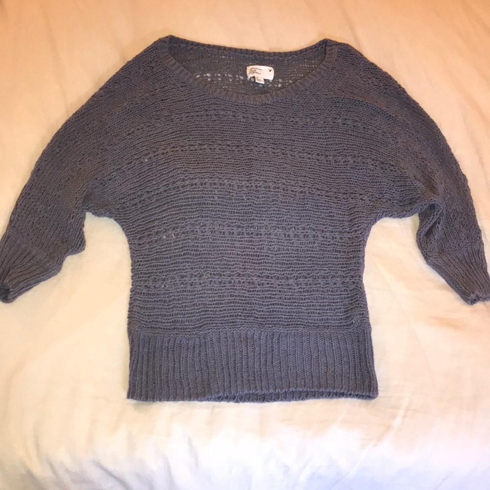 Sun Faded Purple Loose Knit Dolman Sweater